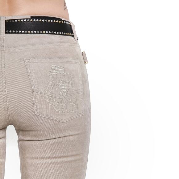 ZADIG & VOLTAIRE Eva Velours skinny corduroy pants in greige Size 36 Small NEW - Picture 4 of 9